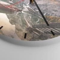 Clock face with lines