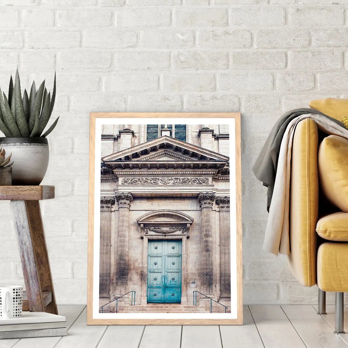 Poster in light oak frame - Gate to the Spiritual World - 50x70 cm