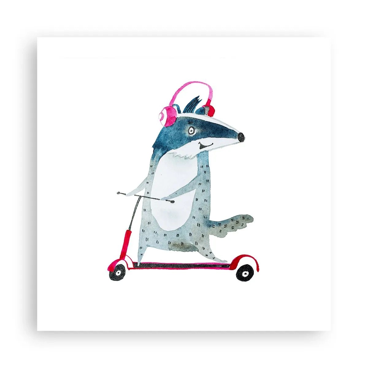 Poster - Joys of a Badger - 50x50 cm