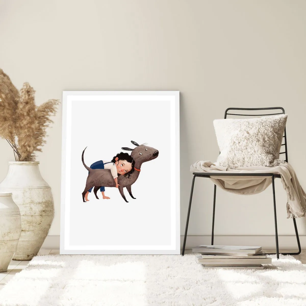 Poster in white frmae - Best Friends - 70x100 cm