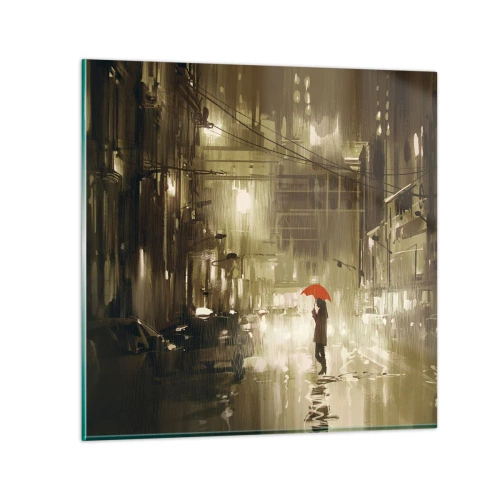 Glass picture - Alone But Not Lonely - 30x30 cm