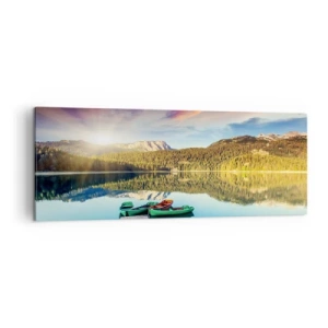Canvas picture - By Water Smooth as a Mirror - 140x50 cm