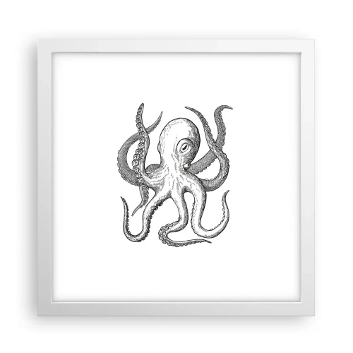 Poster in white frmae - Dancing with the Waves - 30x30 cm