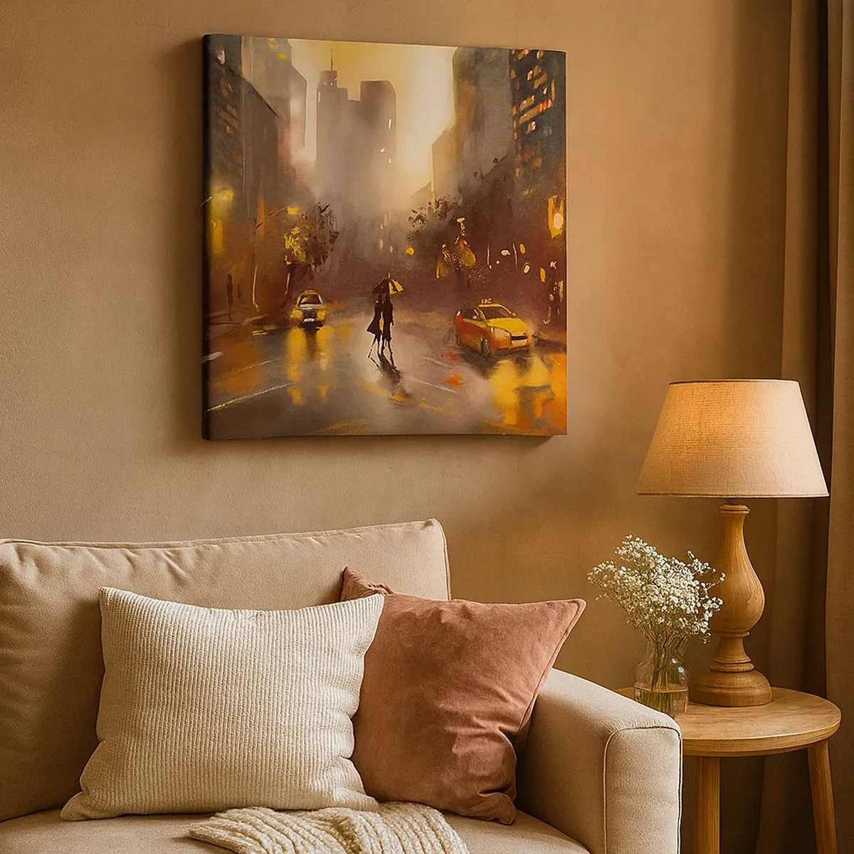 Canvas picture - In New York Lights - 30x30 cm