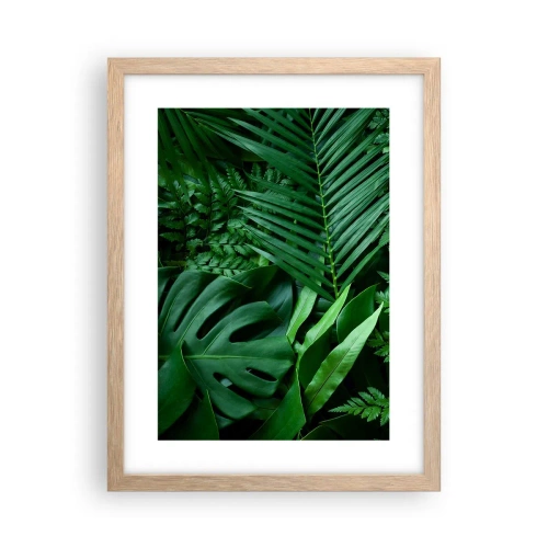 Poster in light oak frame - In a Green Hug - 30x40 cm