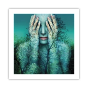Poster - Submerged in Blue - 50x50 cm