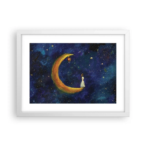 Poster in white frmae - Calling of the World - 40x30 cm