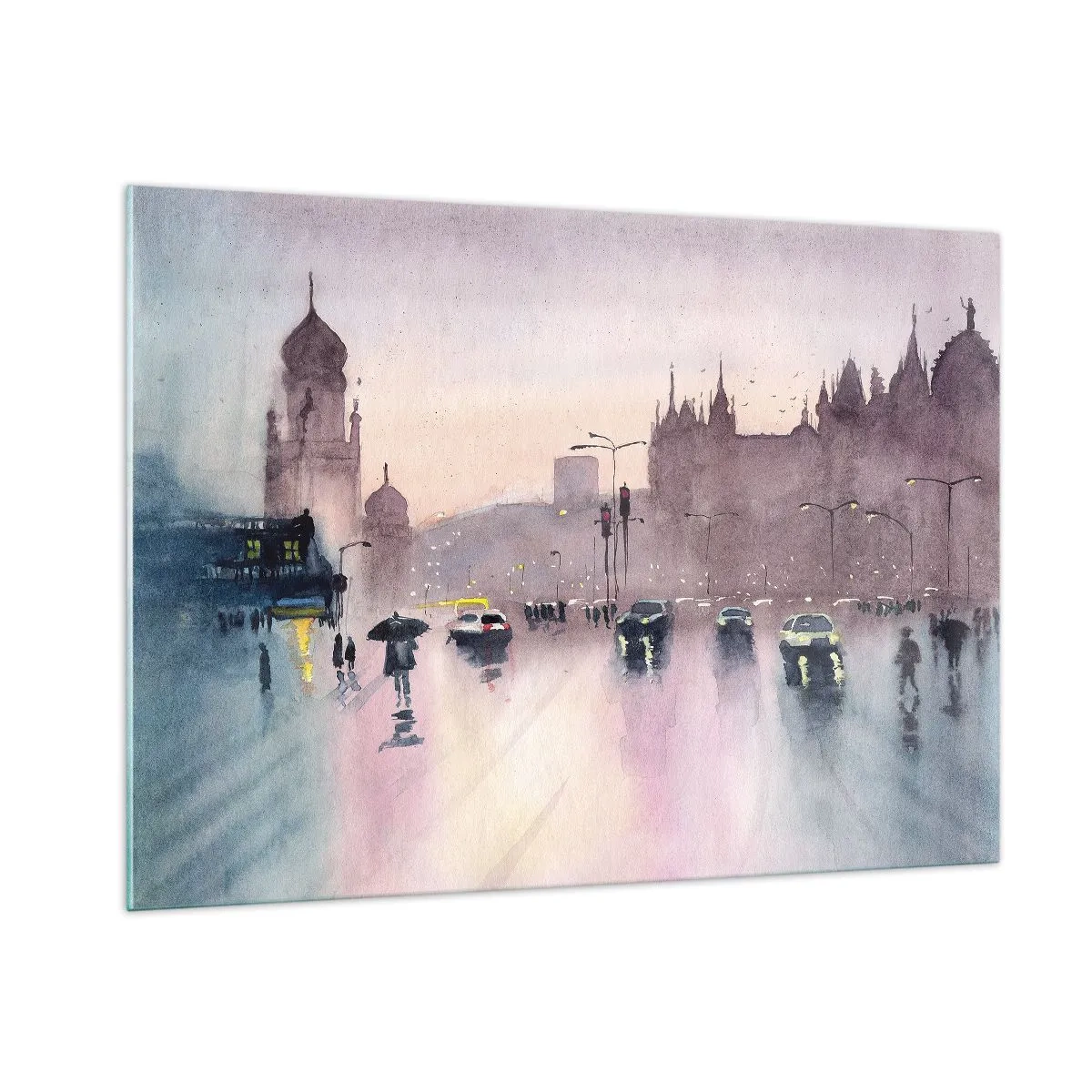 Glass picture - In a Rainy Fog - 100x70 cm