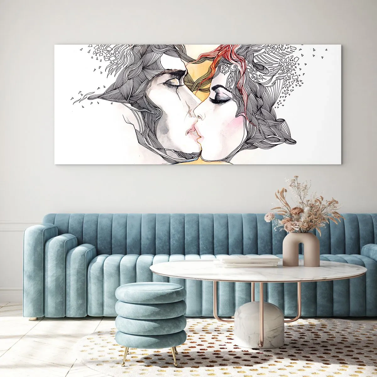 Glass picture - World Does Not Exist - 90x30 cm