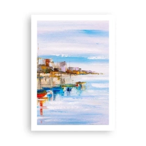 Poster - Multicolour Town Marina - 50x70 cm