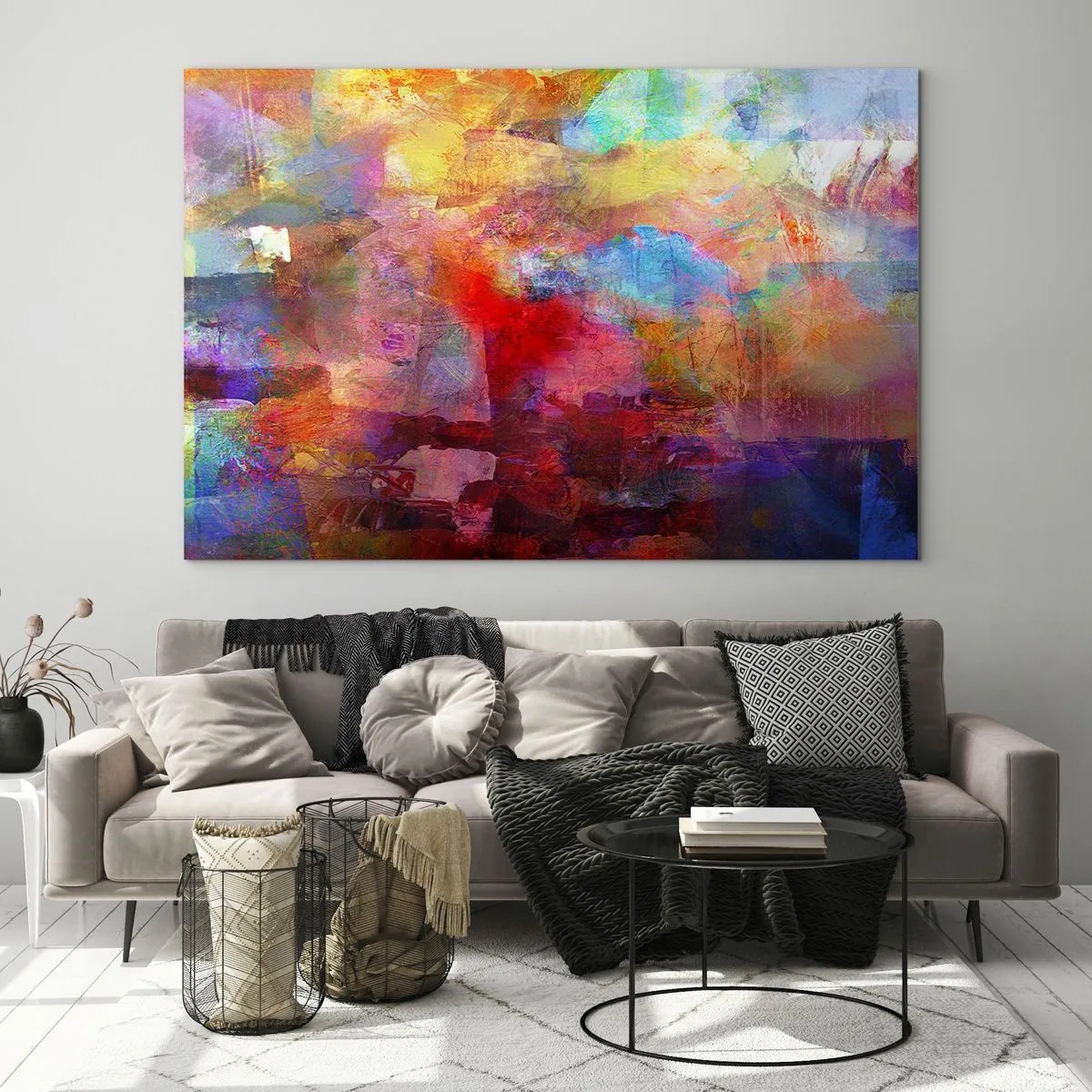 Glass picture - Looking inside the Rainbow - 100x70 cm