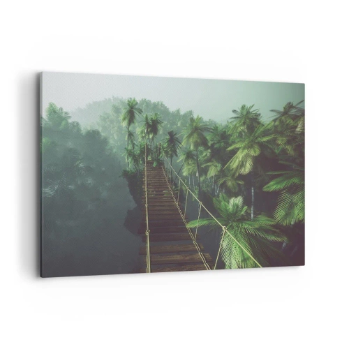 Canvas picture - Hanging Bridge in the Green - 120x80 cm