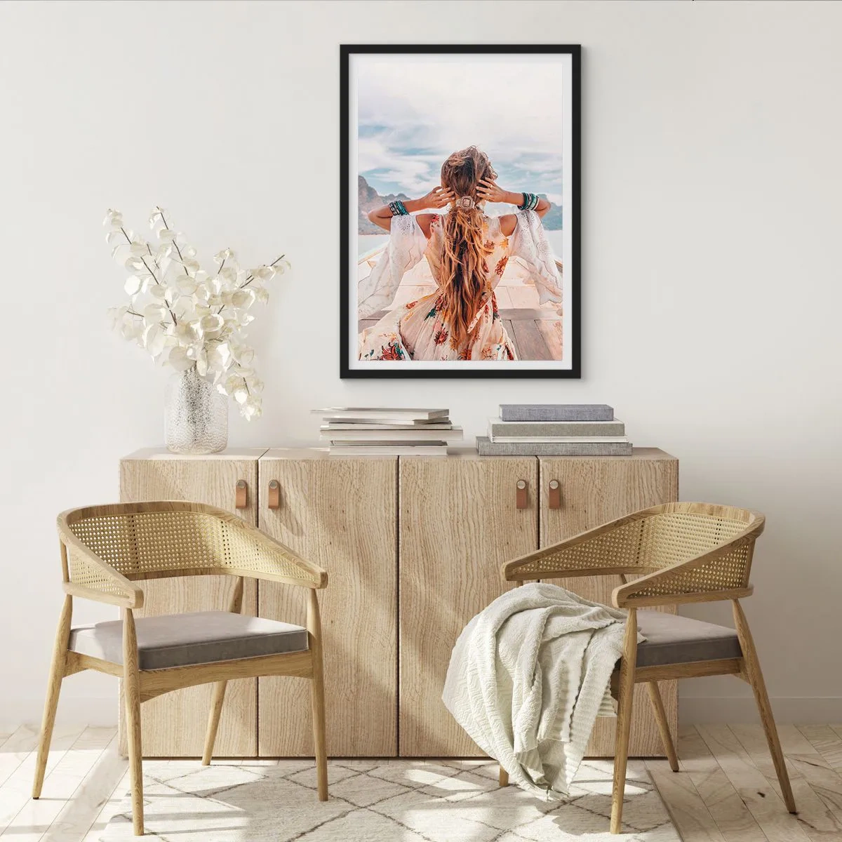 Poster in black frame - On the Way to Happiness - 30x40 cm