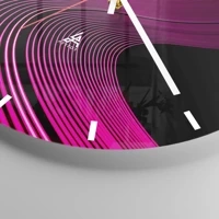 Clock face with lines