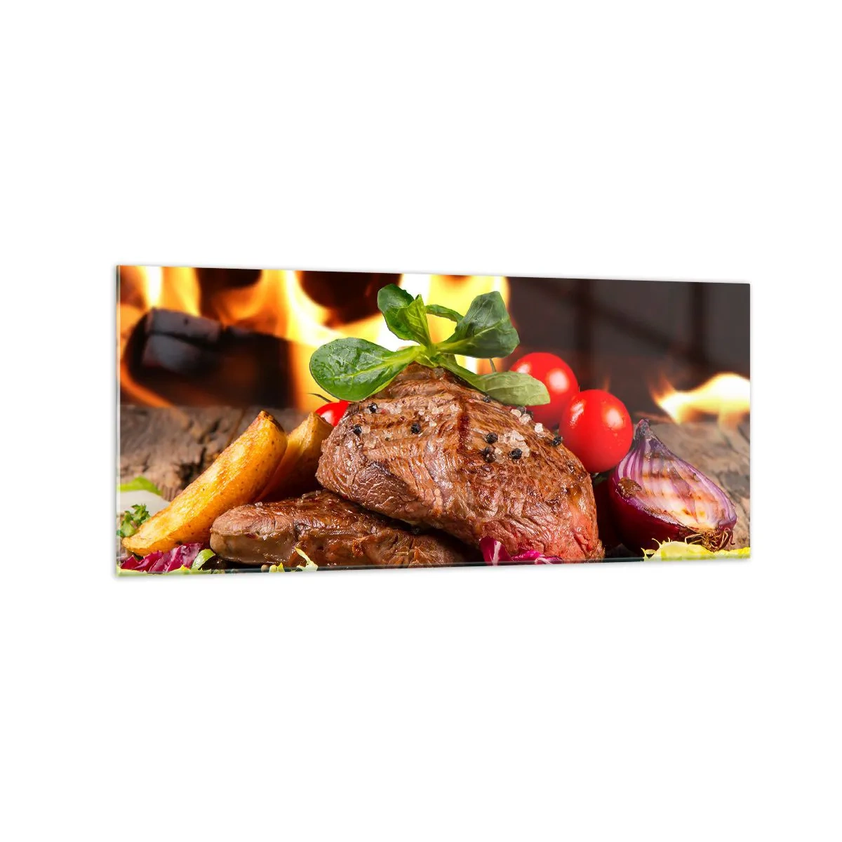 Glass picture - Smokey Barbecue - 120x50 cm