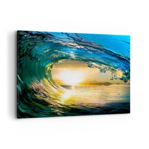 Canvas picture - In an Emerald and Gold Crystal - 120x80 cm