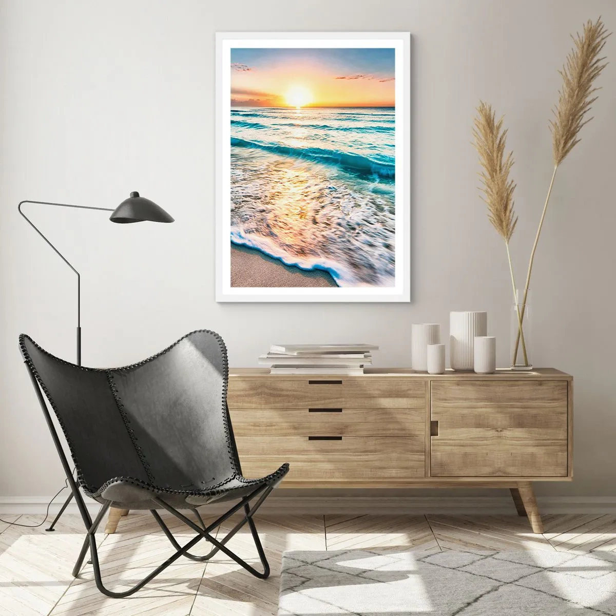 Poster in white frmae - Sunset View - 50x70 cm