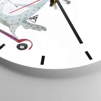 Clock face with lines