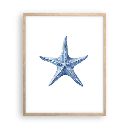 Poster in light oak frame - Sea Star - 40x50 cm