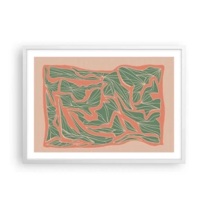 Poster in white frmae - Struggles of Colar and Green - 70x50 cm