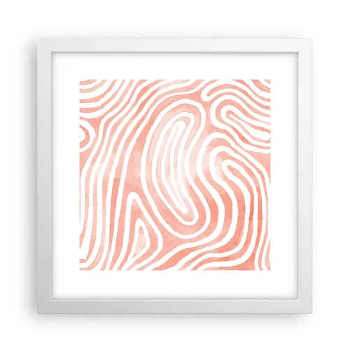 Poster in white frmae - In a Coral Maze - 30x30 cm