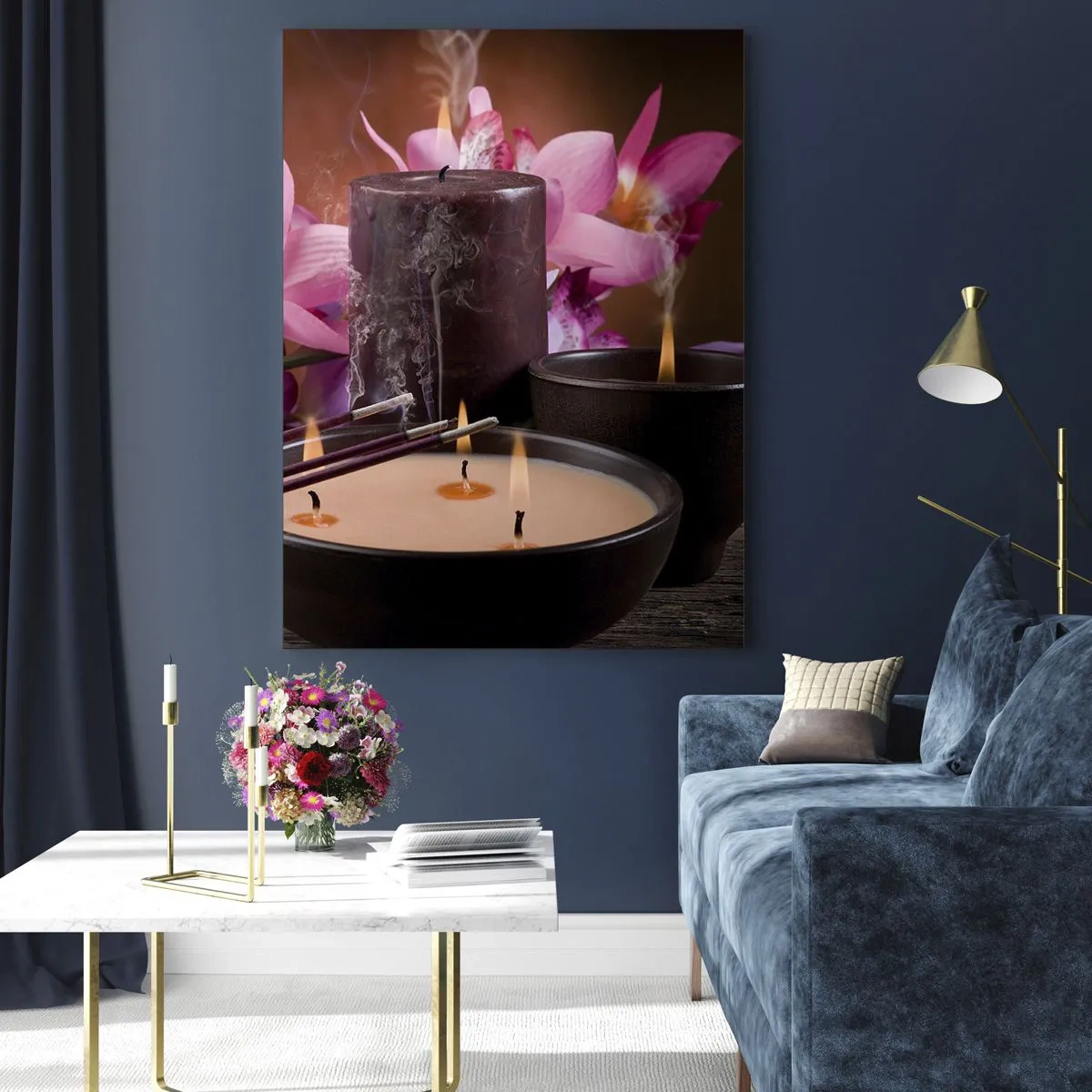 Glass picture - Clear the Mind, Calm the Body - 80x120 cm