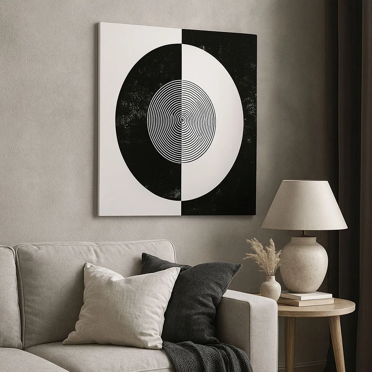 Canvas picture - Harmony in Black and White - 30x30 cm