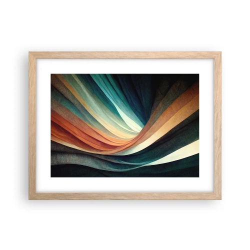 Poster in light oak frame - Woven from Colours - 40x30 cm