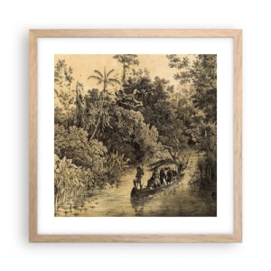 Poster in light oak frame - Journey to the Spring - 40x40 cm