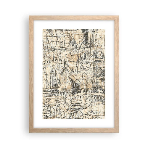 Poster in light oak frame - Waiting to Be Decoded - 30x40 cm