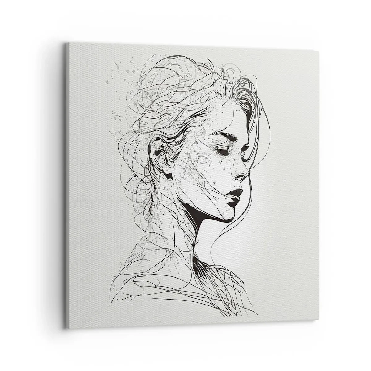 Canvas picture - Portrait in Thoughts - 50x50 cm