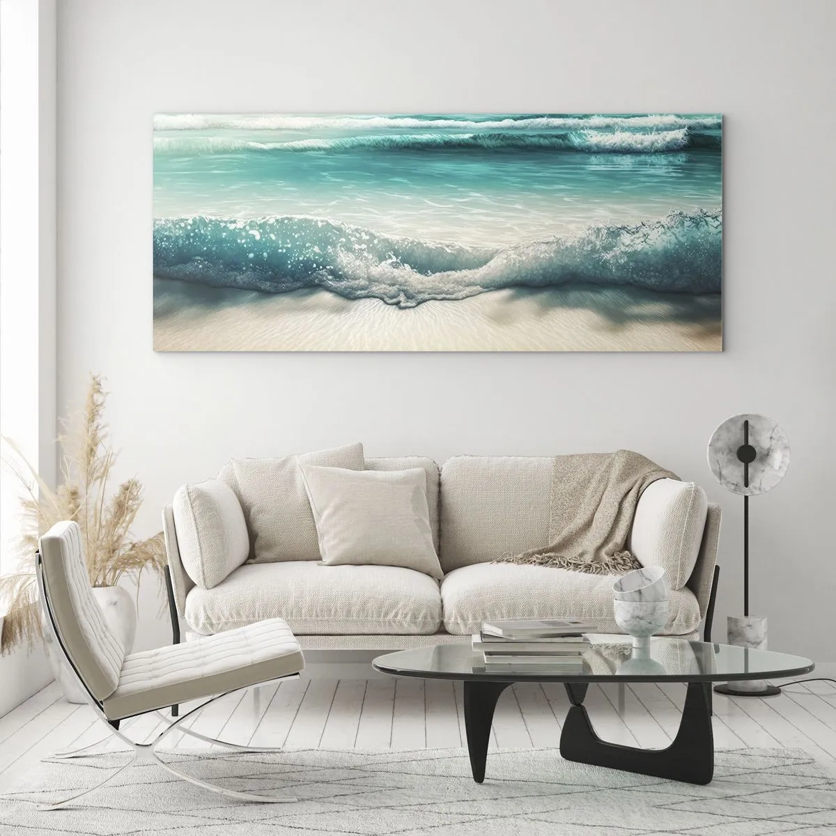 Glass picture - Calm of the Ocean - 90x30 cm
