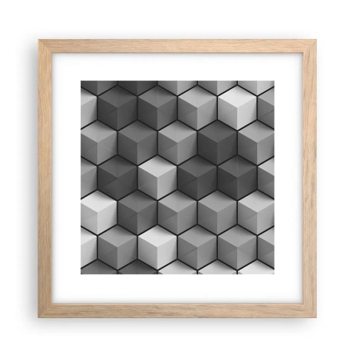 Poster in light oak frame - Cubist Jigsaw - 30x30 cm