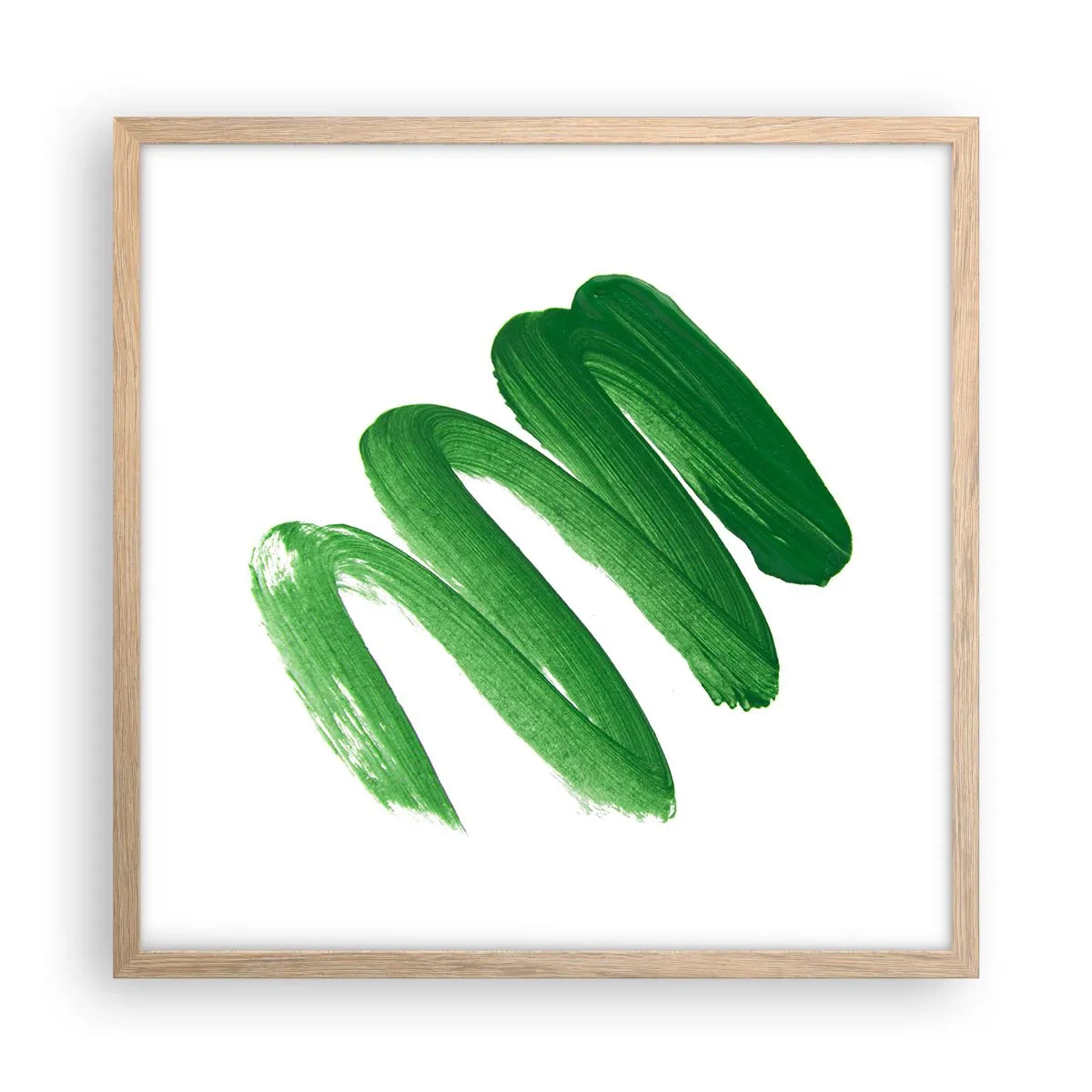 Poster in light oak frame - Green Joke - 50x50 cm