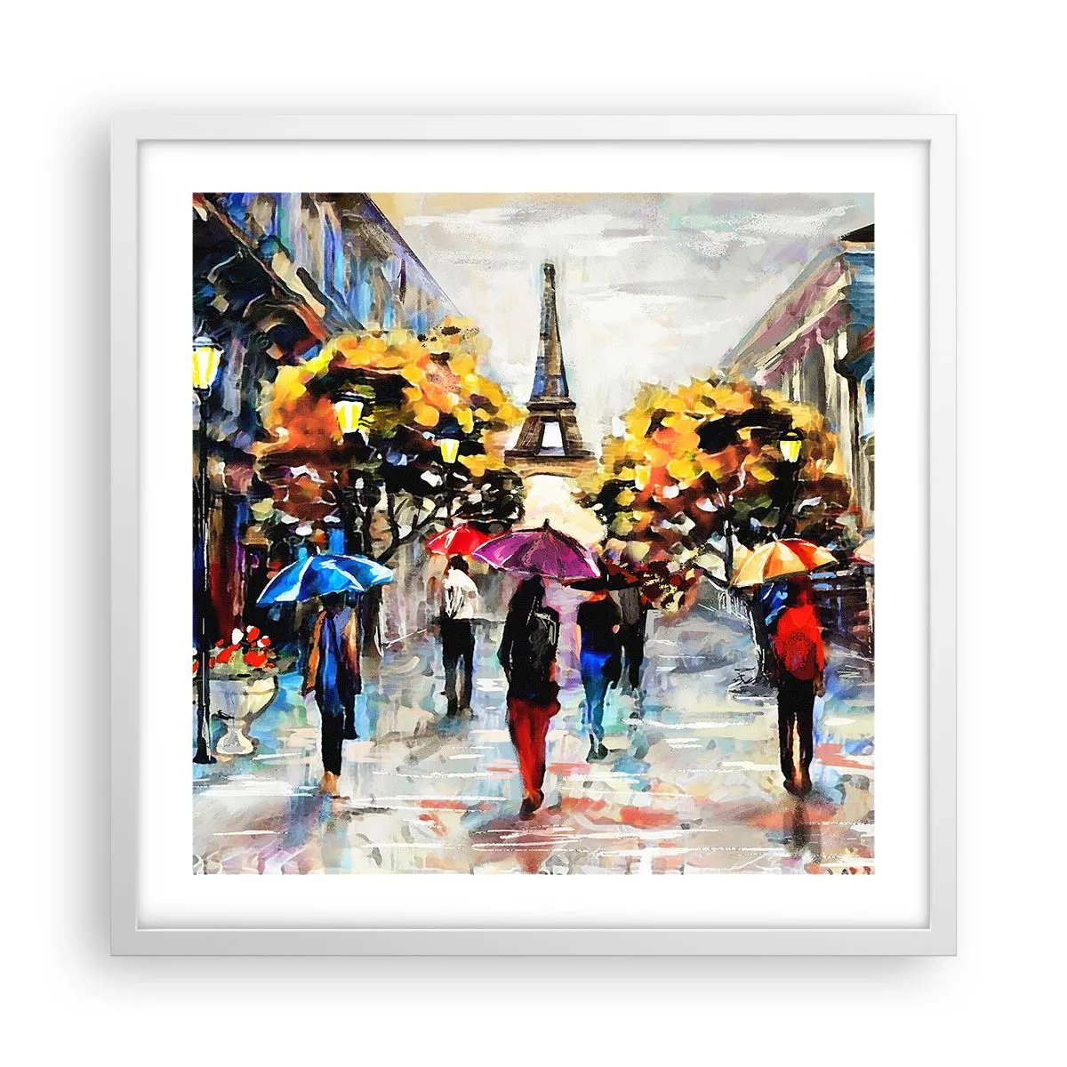 Poster in white frmae - Especially Beautiful in Autumn - 50x50 cm