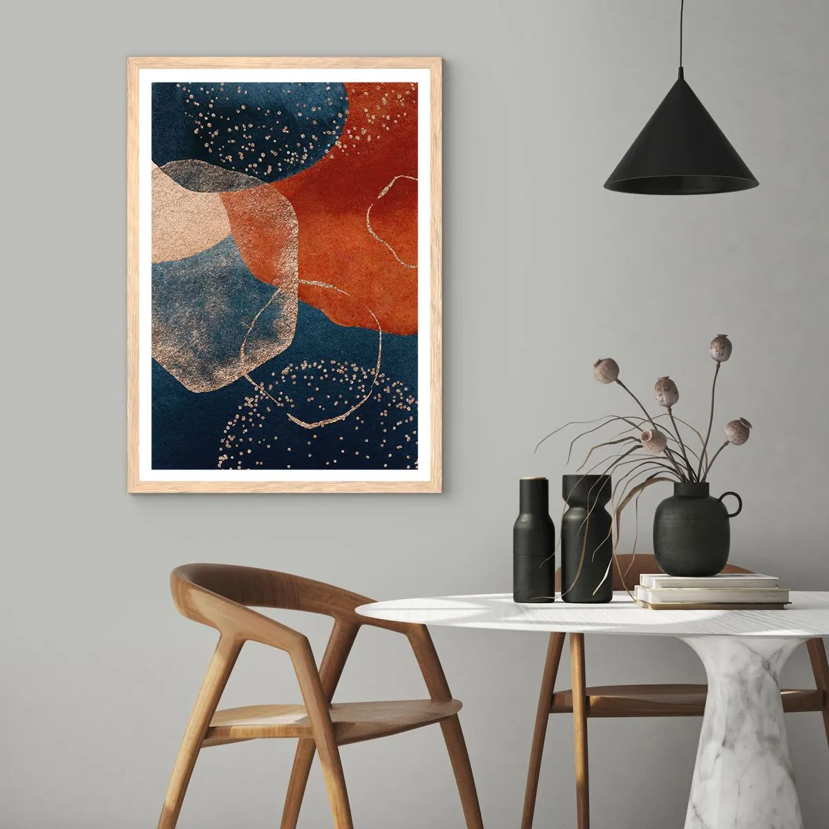 Poster in light oak frame - Lightness of Being - 70x100 cm