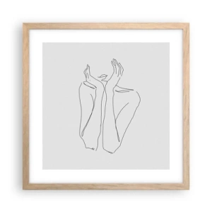 Poster in light oak frame - What Girls Are Dreaming of - 40x40 cm
