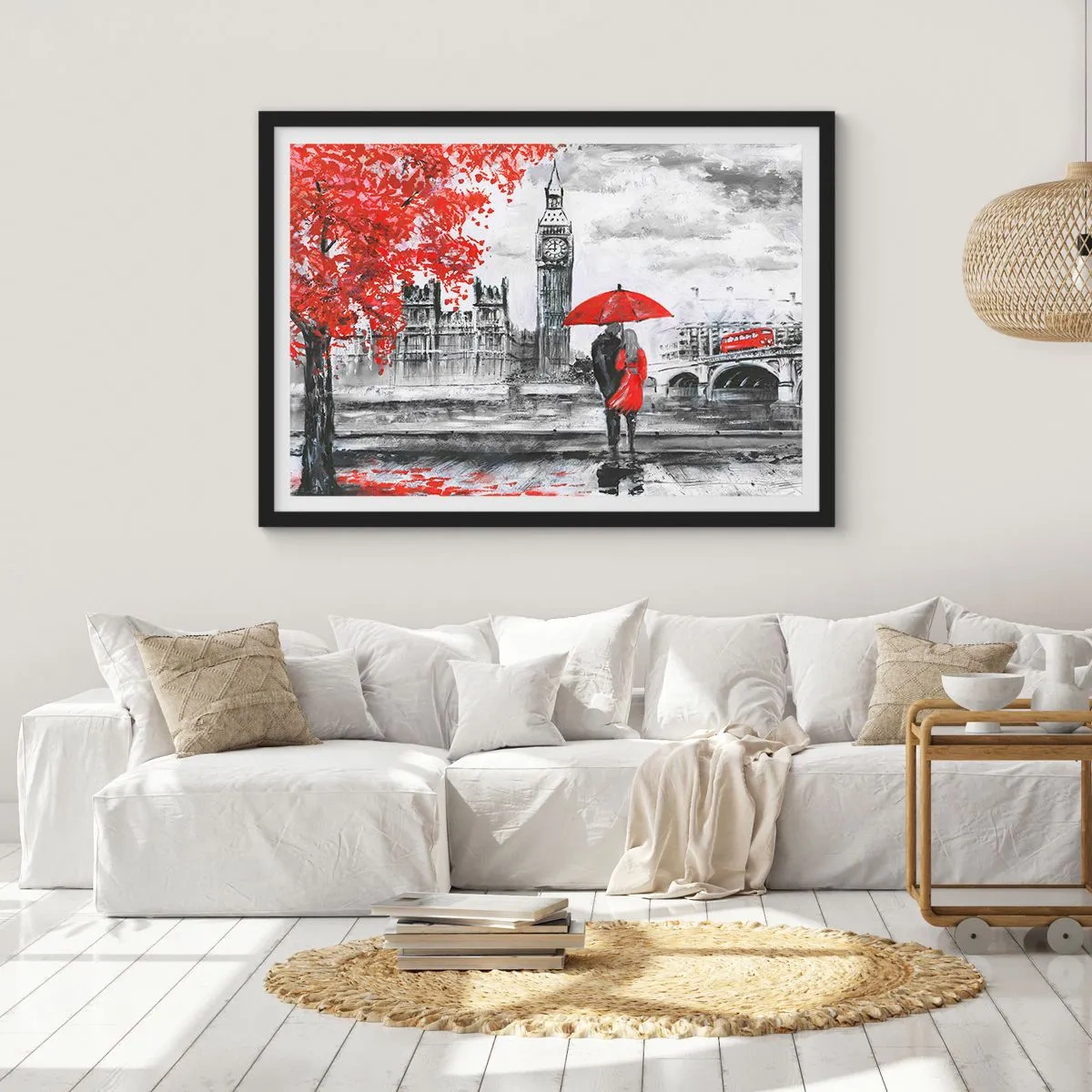 Poster in black frame - In Love with London - 40x30 cm