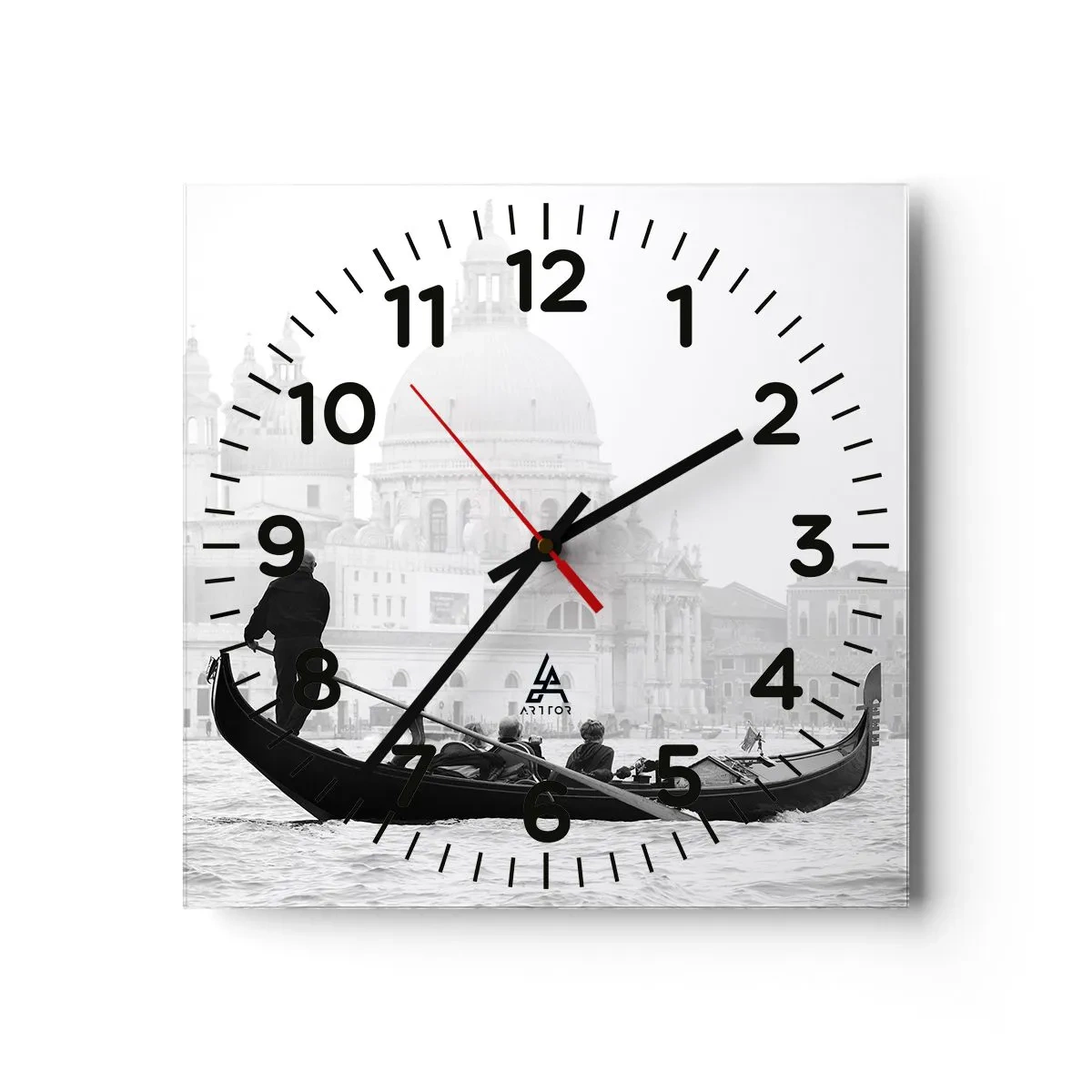 Wall clock - Clock on glass - Journey to the Origin of Beauty - 30x30 cm