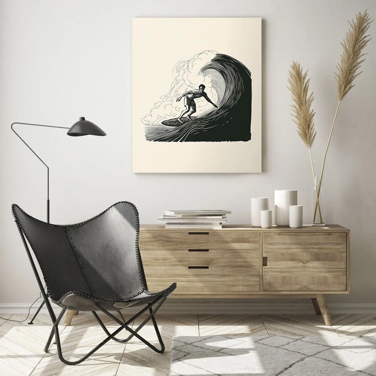 Glass picture - King of the Wave - 50x70 cm