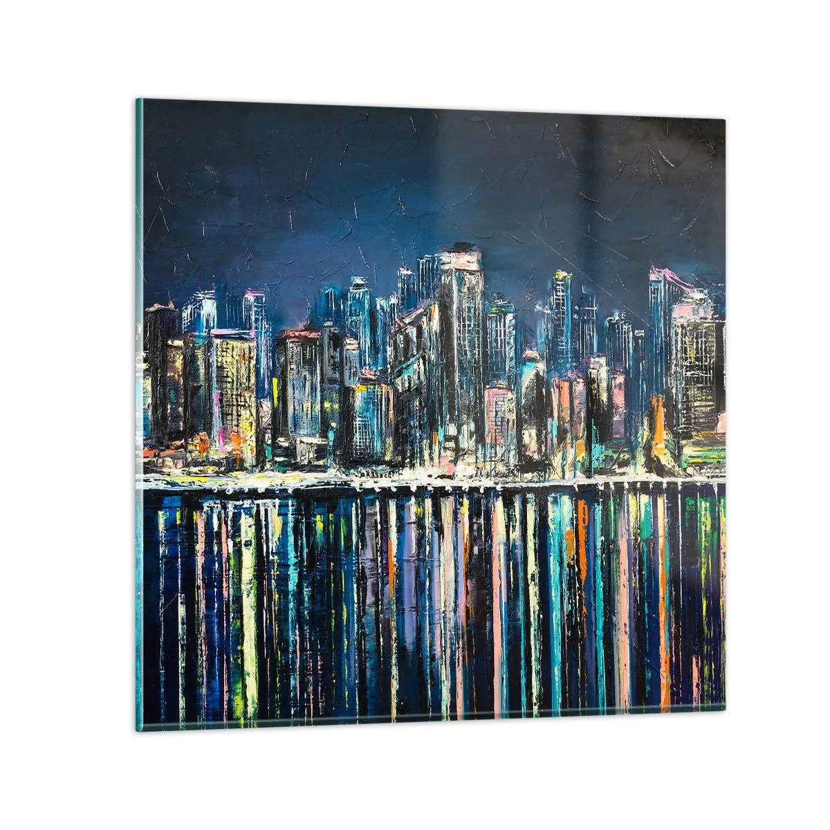 Glass picture - Cascade Of Lights - 30x30 cm
