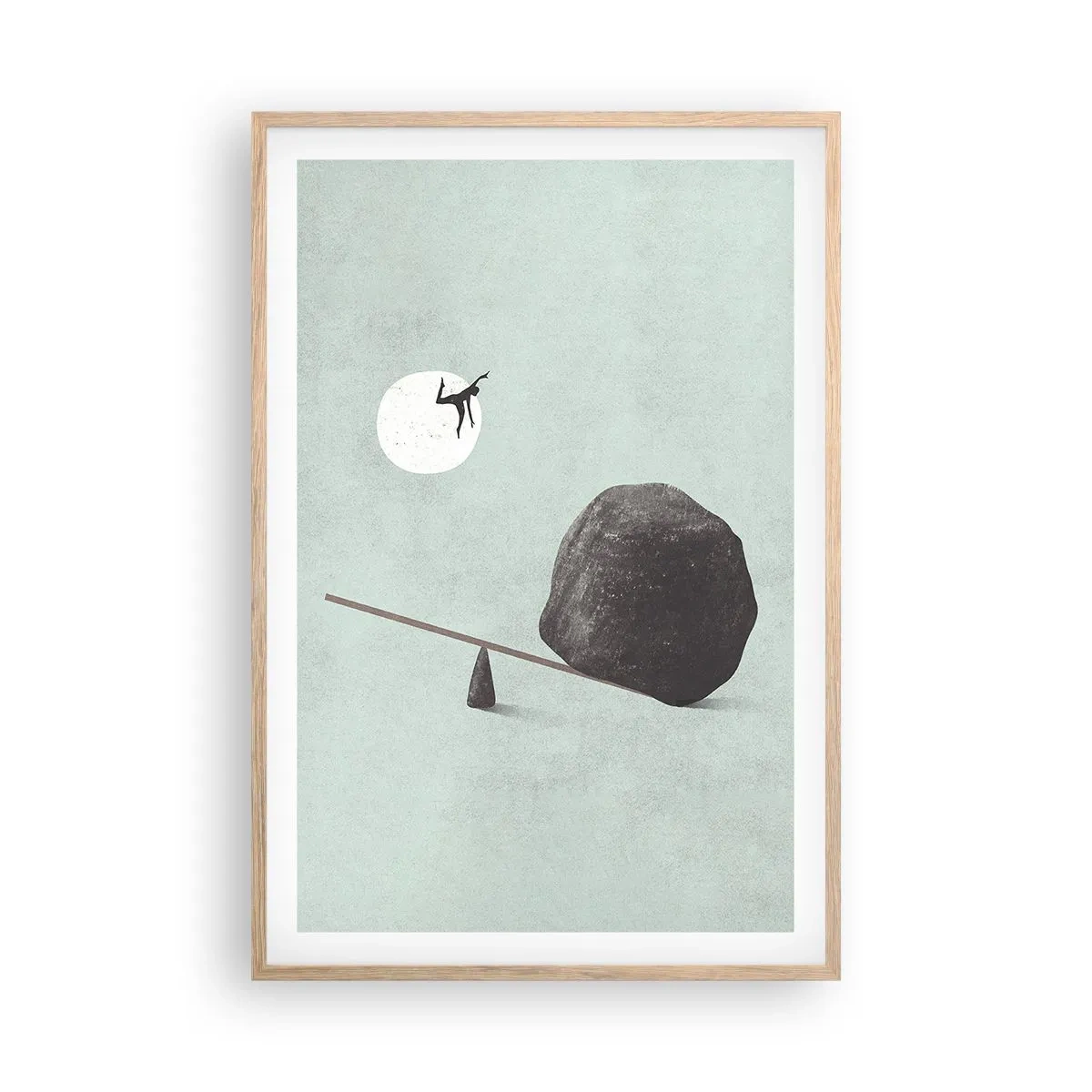 Poster in light oak frame - Dream Come True - 61x91 cm
