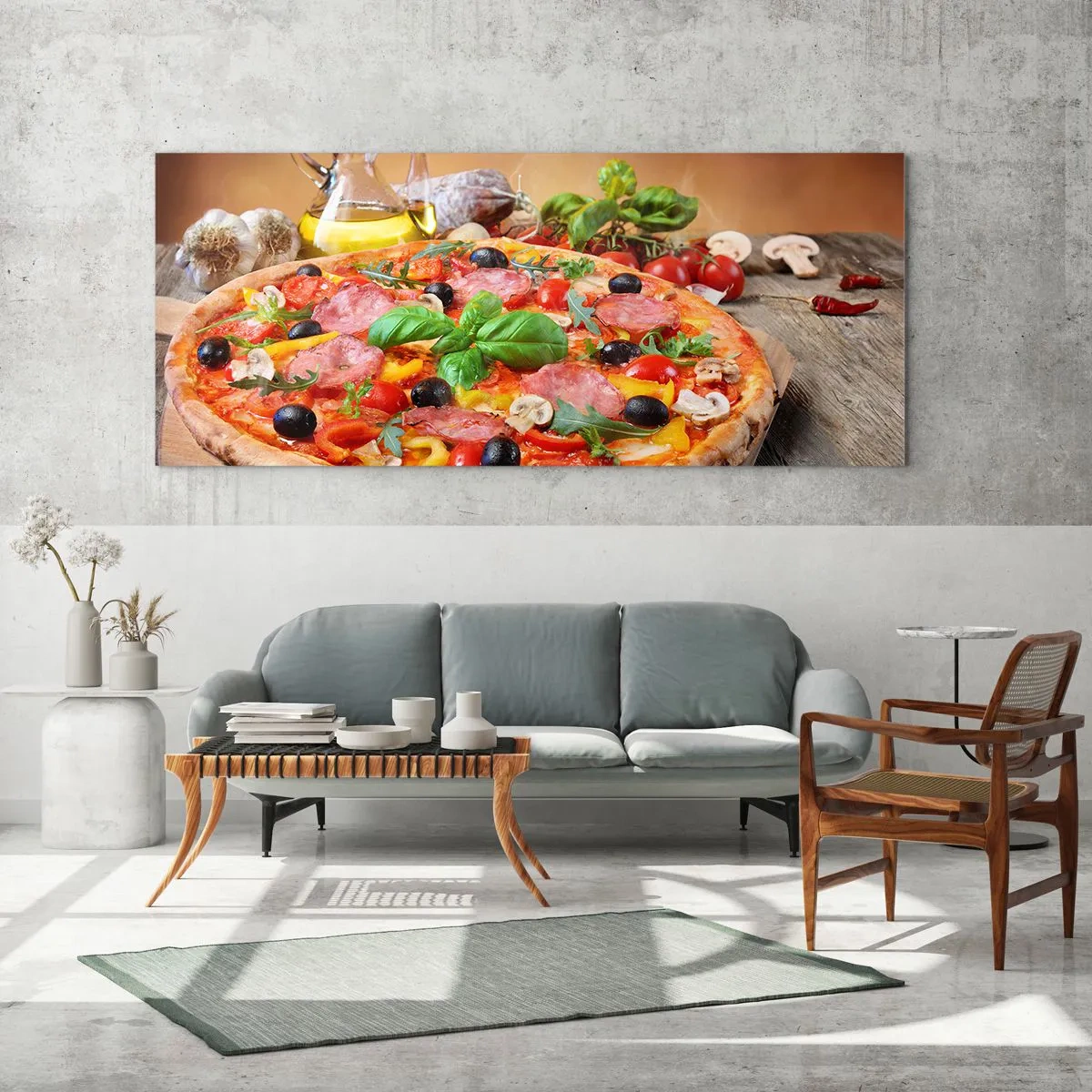 Glass picture - With a Real Italian Flavouring - 90x30 cm
