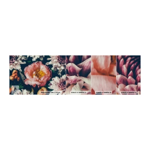Photo Wallpaper Sample Standard Eco - In Baroque Style - Flowers, Peony, Bouquet of flowers - 100x30 cm