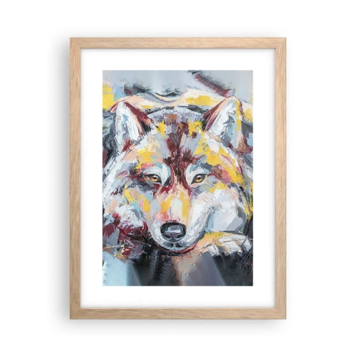 Poster in light oak frame - Wolf Eyes - 30x40 cm
