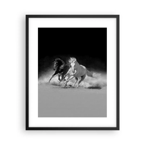Poster in black frame - Gallop of Freedom - 40x50 cm
