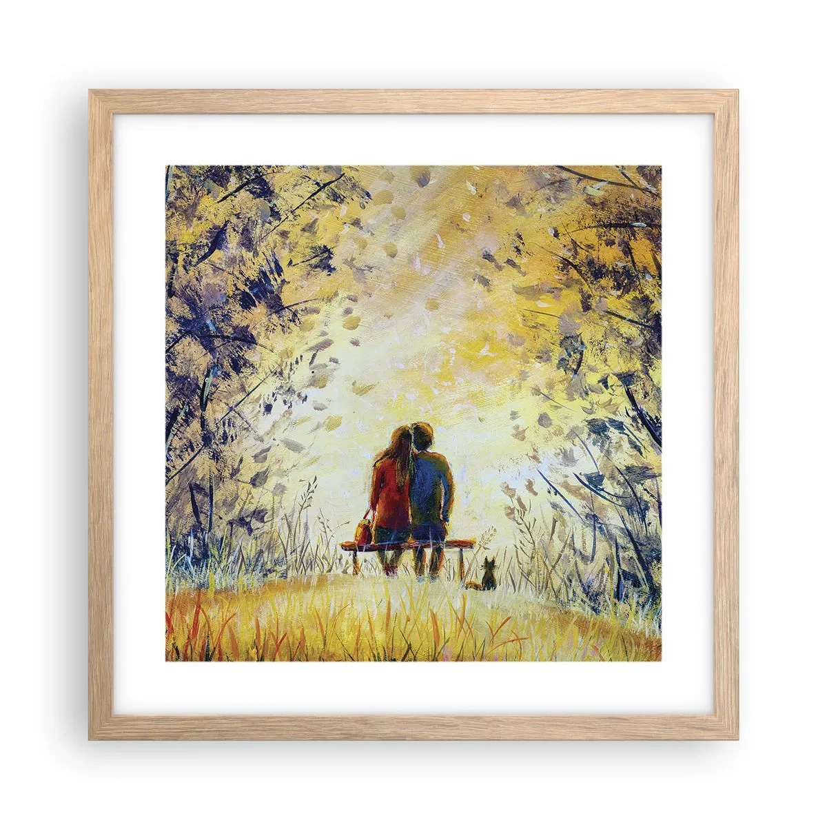 Poster in light oak frame - Magical Moment - 40x40 cm