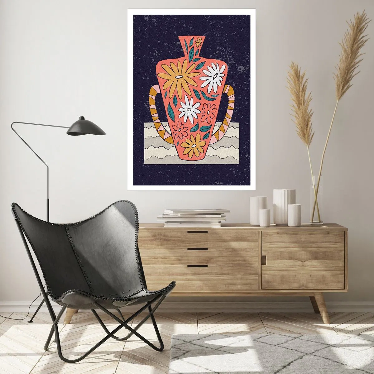 Poster - Painted Vase - 61x91 cm