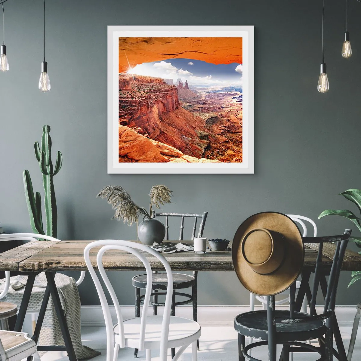 Poster in white frmae - Sculpted by Nature - 40x40 cm