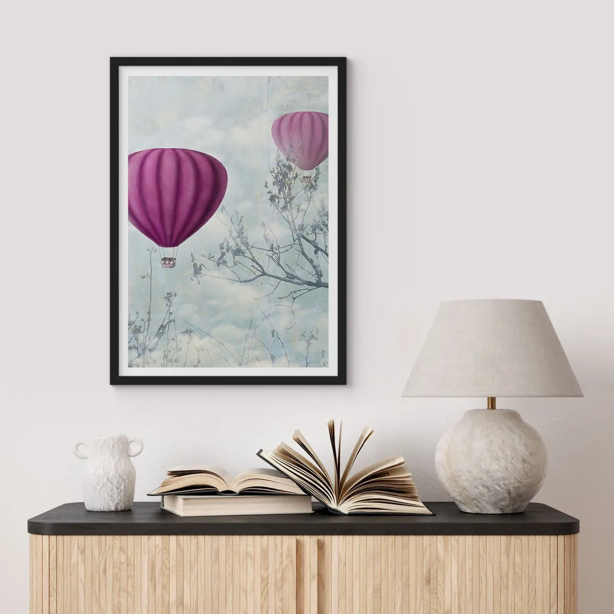 Poster in black frame - Like Ships in the Sky - 30x40 cm